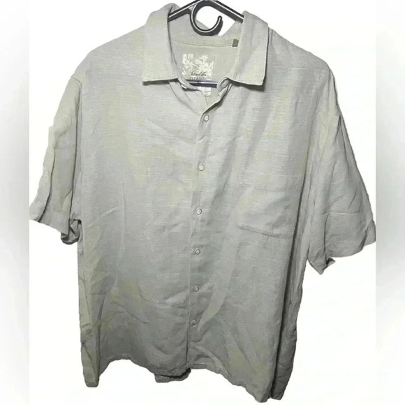 Tasso Elba Island Men's XXL Silk Linen Button Down Shirt - Picture 1 of 7